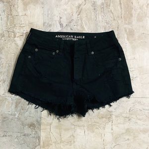 Black Jean Shorts